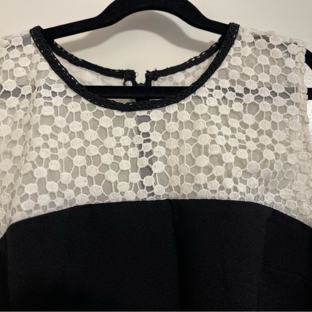Karl Lagerfeld Black and White Midi Dress - Picture 3 of 9